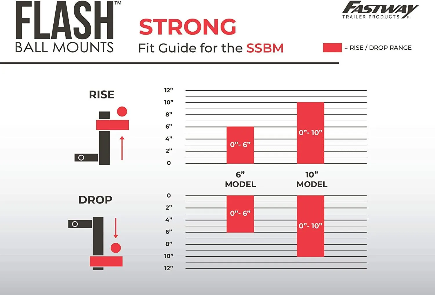 Flash 6In drop Solid Steel